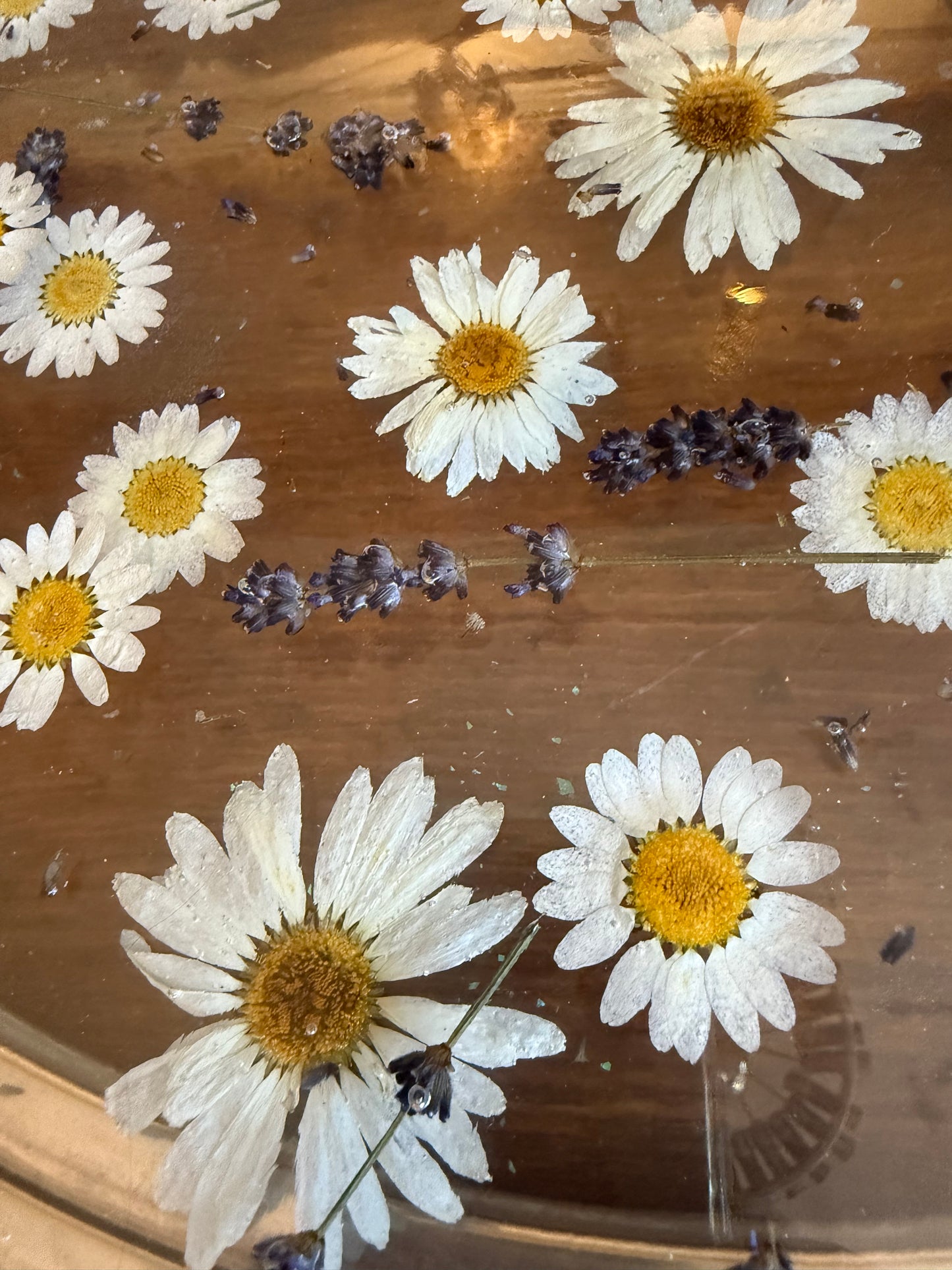 Lavender and daisy lazy Susan