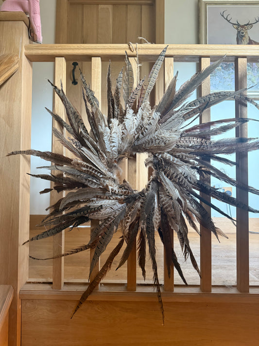 Large Pheasant feather wreath