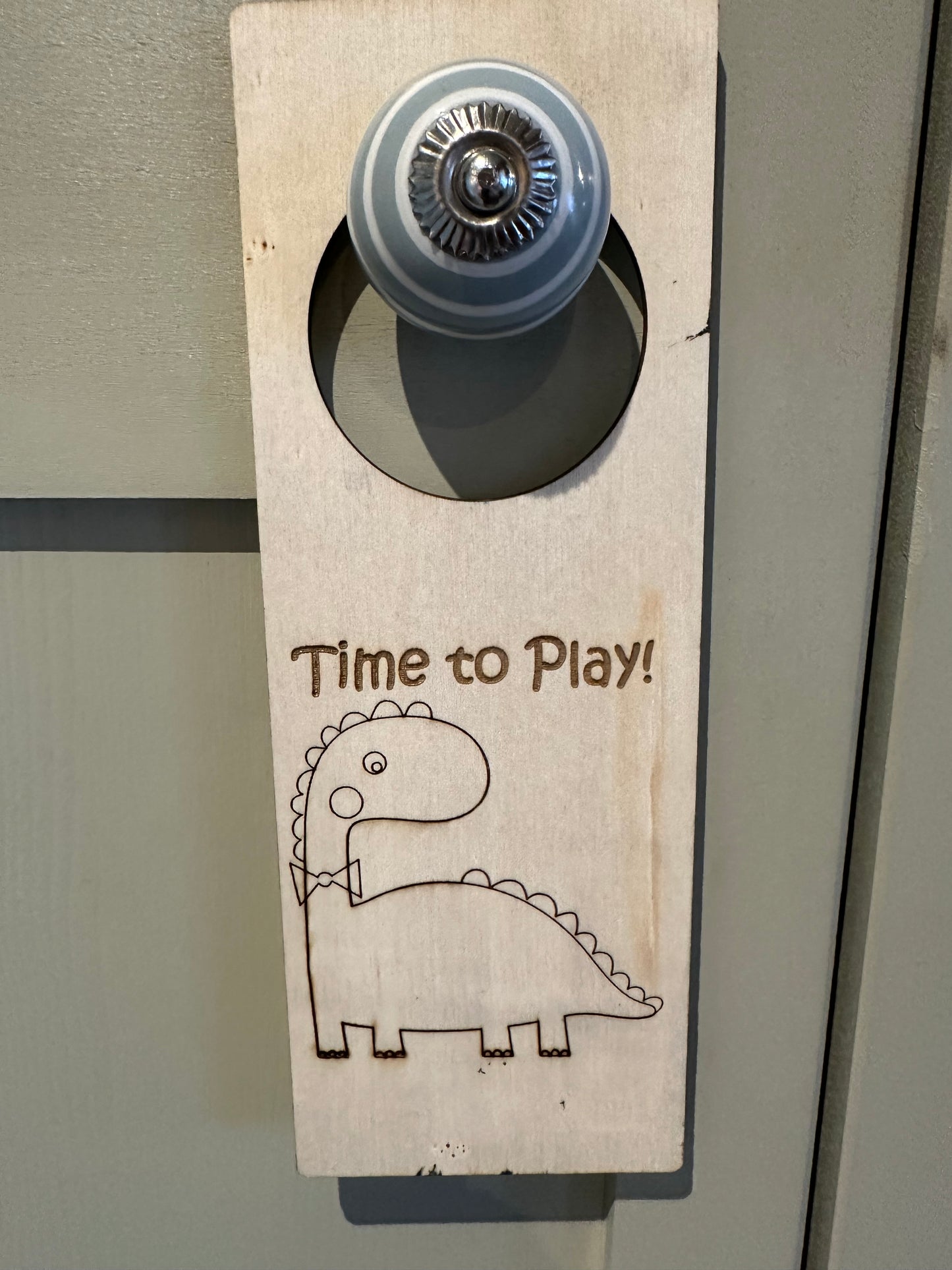 Door Hanger - dinosaur play
