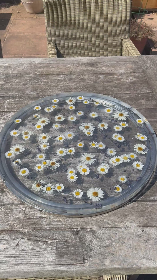 Lavender and daisy lazy Susan