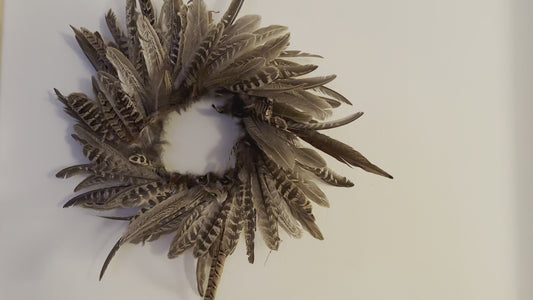 Pheasant feather wreath