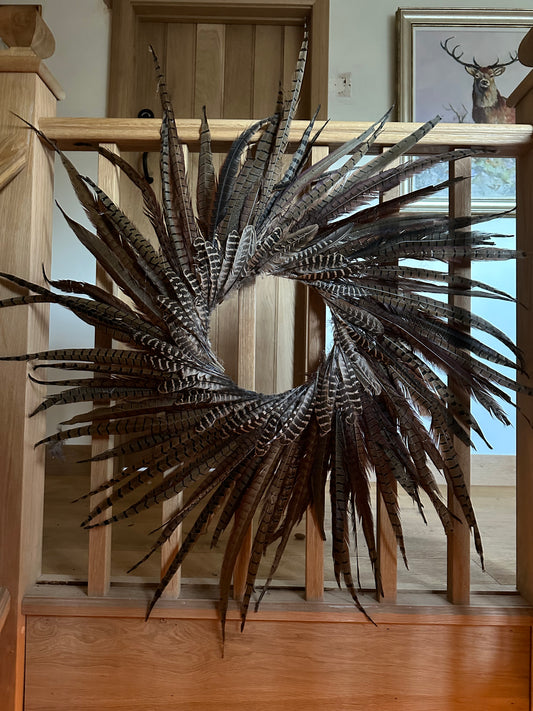 Large Pheasant feather wreath